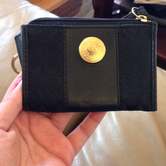 Black authentic coach coin purse