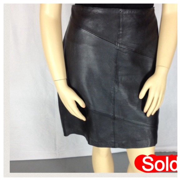 👍SOLD👍 Style & Co collection black leather skirt