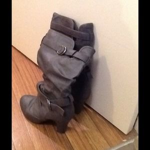 Gray boots