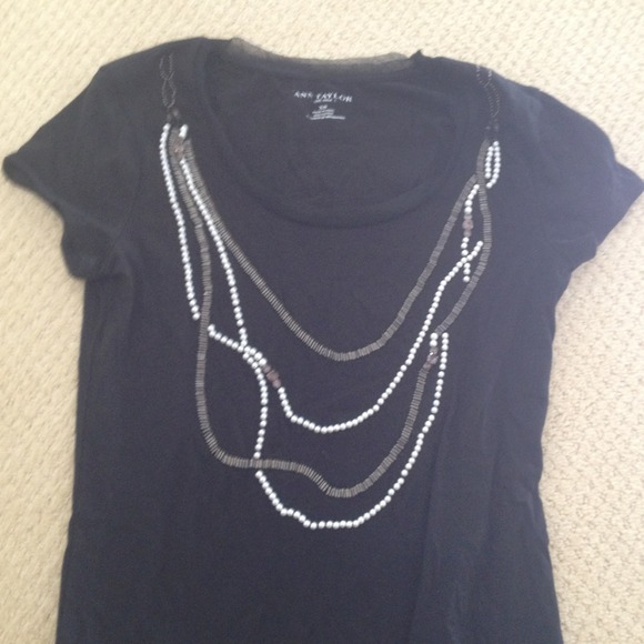 Beaded Black Shirt