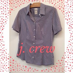 Super cute blue and white J. Crew button down top.