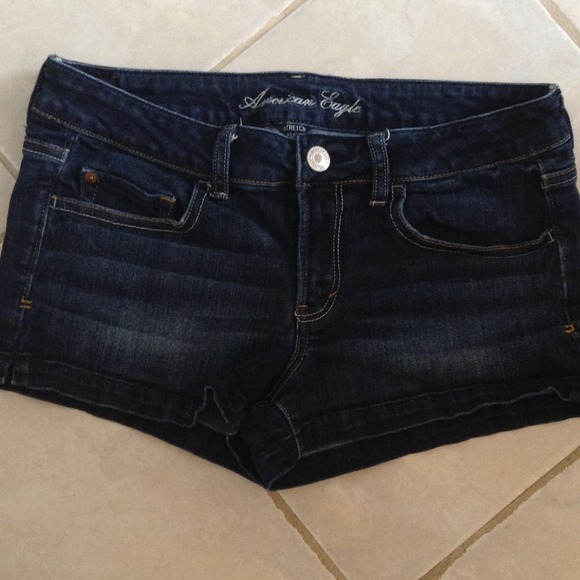 American Eagle dark denim shorts
