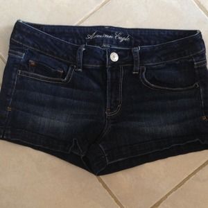 American Eagle dark denim shorts