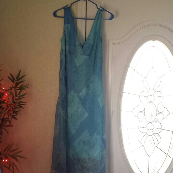 Turqouise/blue scheme dress - Picture 1 of 4