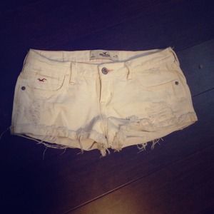 Hollister destroyed white short-short