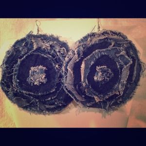 Denim Earrings
