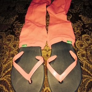 SANUK SANDLES WITH LEG WARMERS SIZE 8 like new $30