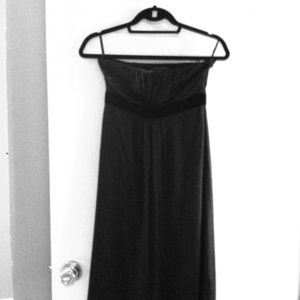 Banana republic silk a line strapless dress