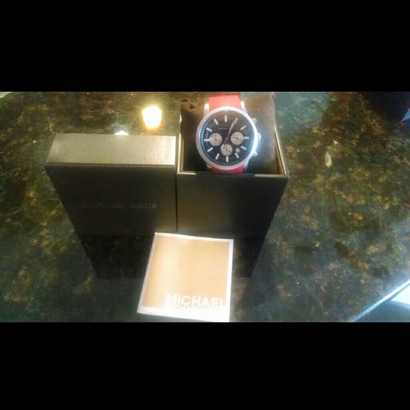Michael Kors Accessories - ***Reduced ~Beautiful Red Michael Kors Watch***