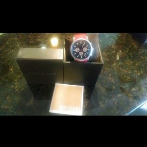 ***Reduced ~Beautiful Red Michael Kors Watch***