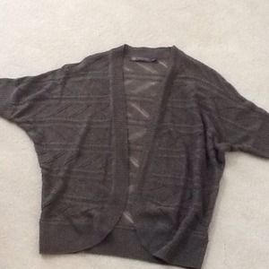 Moss green short sleeve shrug/cardigan.