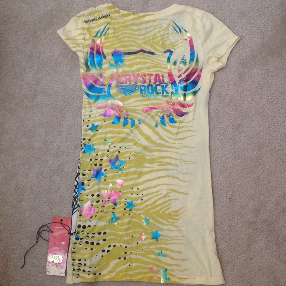 100% Authentic Crystal Rock long T - Picture 3 of 4