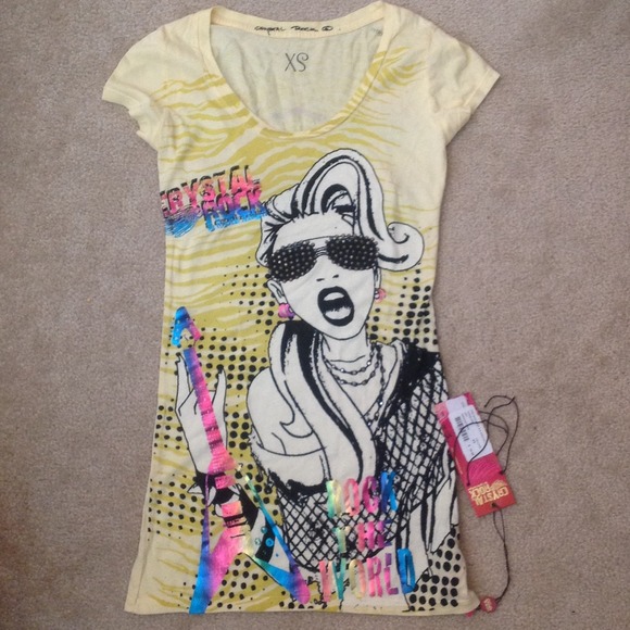 100% Authentic Crystal Rock long T - Picture 4 of 4