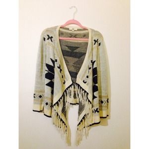 Nasty Gal Tribal Fringed Sweater