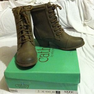 Cathy Jean Lace-Up Booties