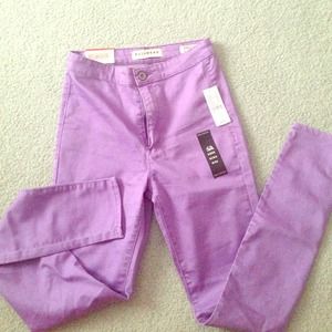 Lilac purple high rise skinny