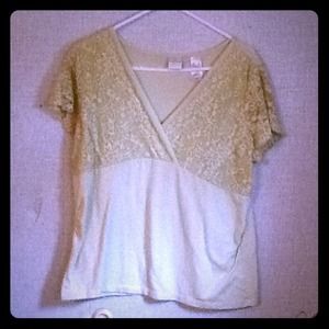 Beautiful light green lace shirt.