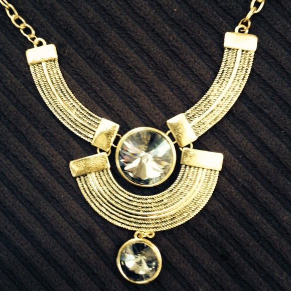 Tribal band gold necklace