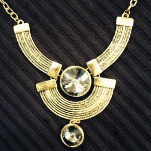 Tribal band gold necklace