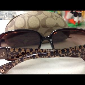 Brown coach sunglasses