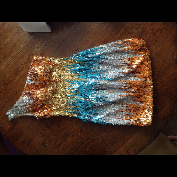 Wow Prom Colorful Print Cocktail Dress - Picture 4 of 4