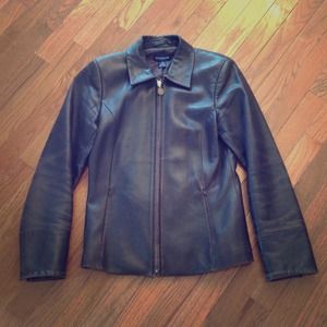 *REDUCED!* Distressed Black Leather Jacket