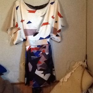 Origami inspired silky dress