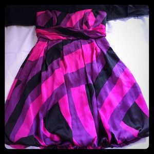 MULTI COLORED BUBBLE HEM DRESS