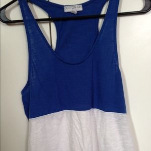 💝SOLD💝White and Blue tank top