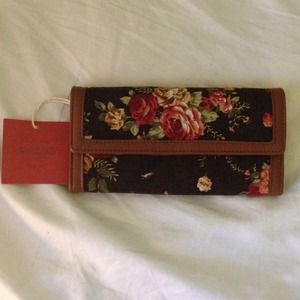 Brown Floral Wallet
