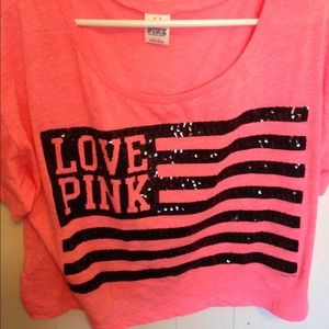 VICTORIA'S SECRET CROP TEE NWOT