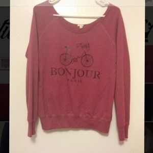 Bonjour off shoulder sweatshirt