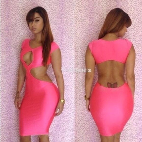 Pink bodycon dress - Picture 1 of 1
