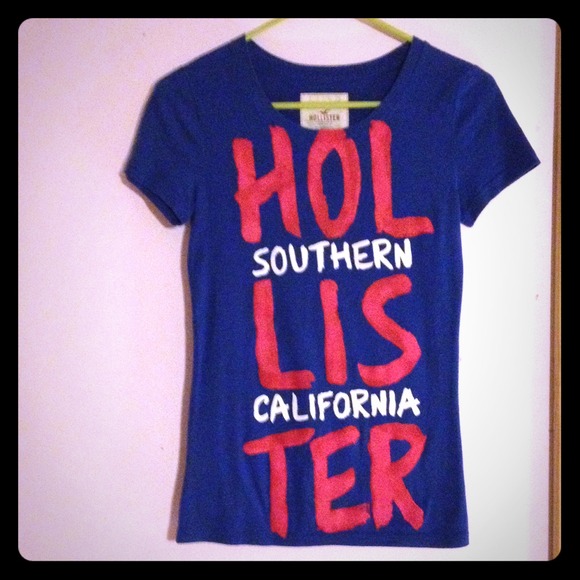 Pink & Blue Hollister Tee - Picture 1 of 1