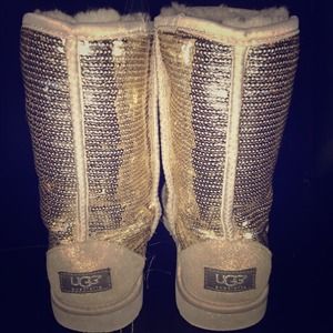 UGGS-gold sparkle