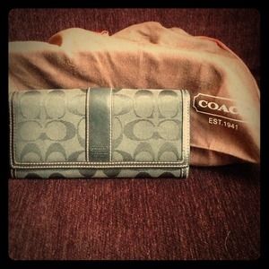 Black Signature Coach Wallet