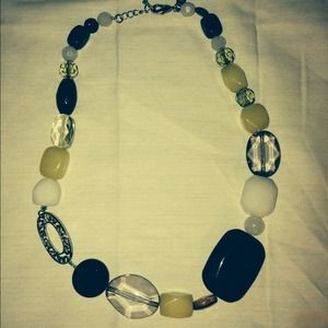 Necklace with various stones and beads