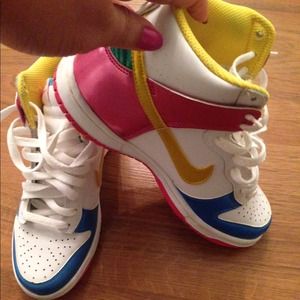 Multi colored nike dunks