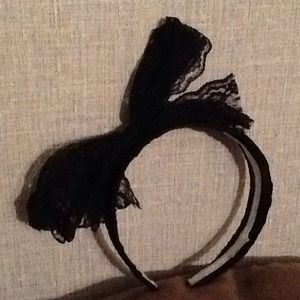 Cute black lace headband