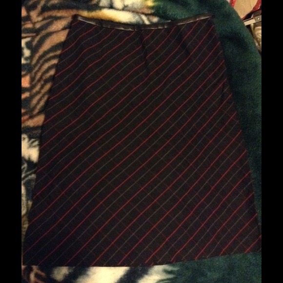 Striped A-line Skirt