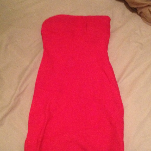 Hot pink mini dress