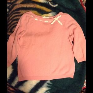 Pink Quarter Sleeve Sweater