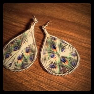 Peacock earrings