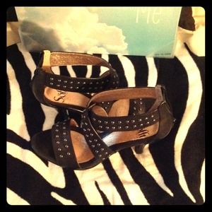 Sofft Black Studded Heels