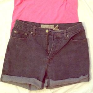 Black high waisted shorts.