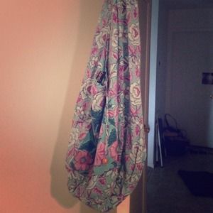 Floral/Blue reversible hippie bag