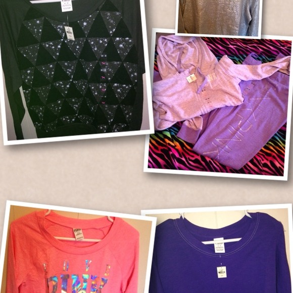 VICTORIA'S SECRET LONG SLEEVE PINK TEE
