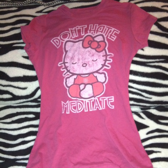 Don't hate meditate Hello Kitty💕