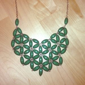 J. Crew green statement necklace