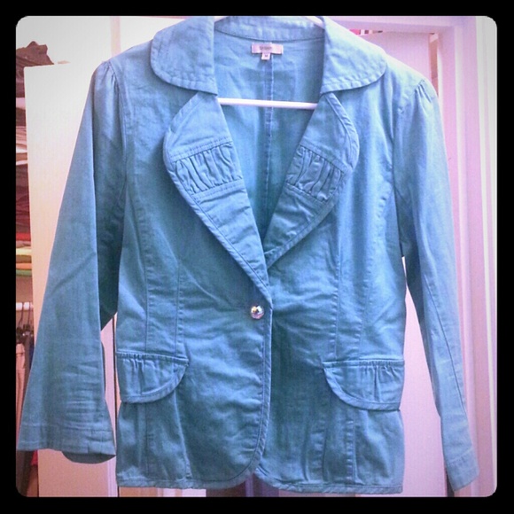 Blue 3/4 Sleeve Jacket